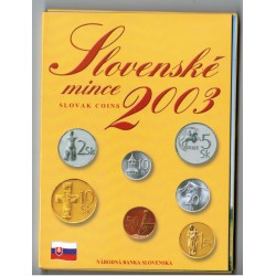 SLOWAKEI - EURO KURSMÜNZENSATZ 2003 - 7 MÜNZEN UND 1 MEDAILLE