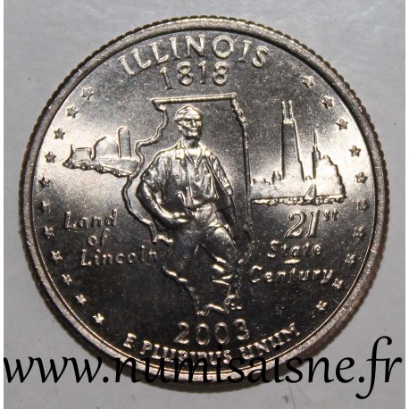 ETATS UNIS - KM 346 - 1/4 DOLLAR 2003 D - Denver - Illinois