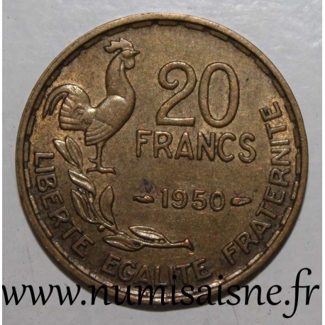 FRANKREICH - KM 916 - 20 FRANCS 1950 - TYP G. GUIRAUD - 3 Gefieder