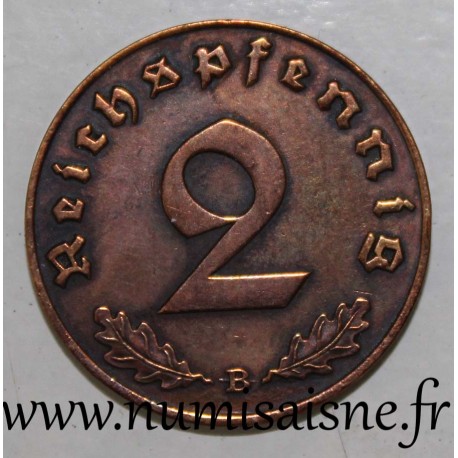 ALLEMAGNE - KM 90 - 2 REICHSPFENNIG 1939 B - Wien