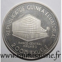GUINÉE EQUATORIALE - KM 55 - 2000 EKUELE 1980 - Zébre
