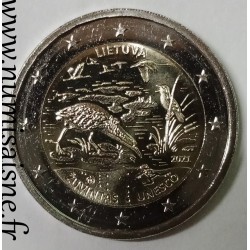 LITHUANIA - 2 EURO 2021 - ZUVINTAS BIOSPHERE RESERVE - UNESCO