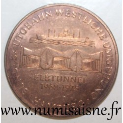 ALLEMAGNE - MÉDAILLE - TUNNEL DE L'ELBE - 1968 - 1975 - Hambourg