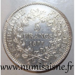 FRANCE - KM 820 - 5 FRANCS 1877 A - Paris - TYPE HERCULE