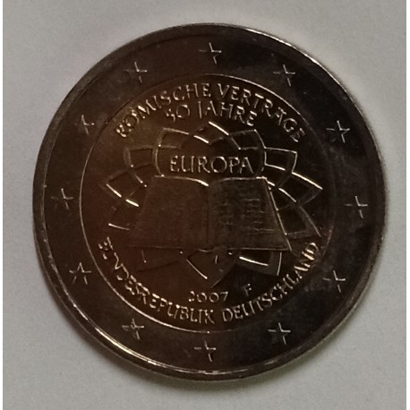 GERMANY - 2 EURO 2007 - Mintmark F - Stuttgart  - TREATY OF ROME