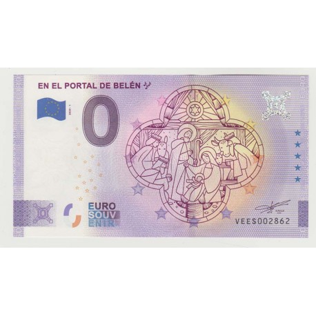 SPAIN - TOURISTIC 0 EURO SOUVENIR NOTE - IN THE PORTAL OF BELÉN - 2020