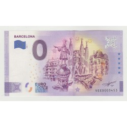 SPAIN - TOURISTIC 0 EURO SOUVENIR NOTE - BARCELONA - 2020