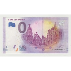 SPAIN - TOURISTIC 0 EURO SOUVENIR NOTE - GRAN VÌA MADRID - 2020