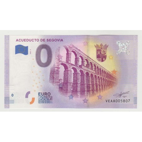 SPAIN - TOURISTIC 0 EURO SOUVENIR NOTE - SEGOVIA AQUEDUCT - 2020