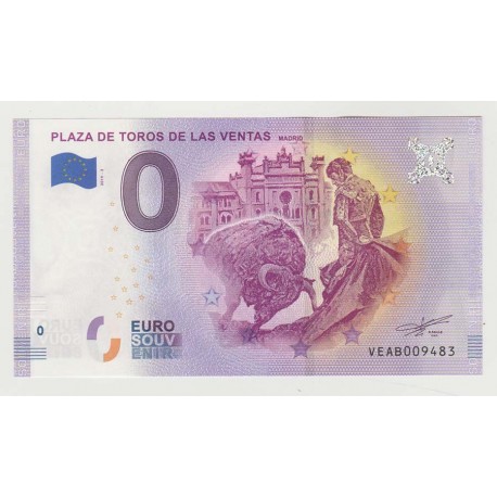 ESPAGNE - BILLET DE 0 EURO SOUVENIR - ARÈNES - PLAZA DE TOROS DE LAS VENTAS - 2019