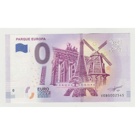 SPAIN - TOURISTIC 0 EURO SOUVENIR NOTE - PARQUE EUROPA - 2020