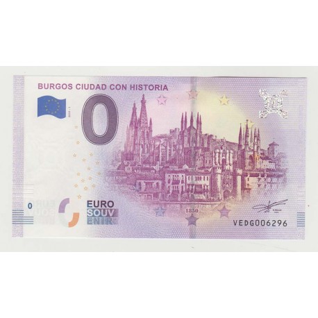 SPAIN - TOURISTIC 0 EURO SOUVENIR NOTE - BURGOS CIUDAD CON HISTORIA - 2019