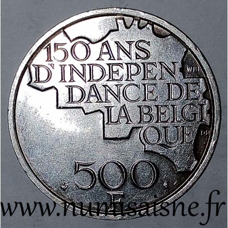 BELGIQUE - KM 161a - 500 FRANCS 1980 - 150 ANS DE L'INDÉPENDANCE - LÉGENDE FRANÇAISE