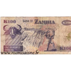 ZAMBIA - PICK 38 a - 100 KWACHA - 1992