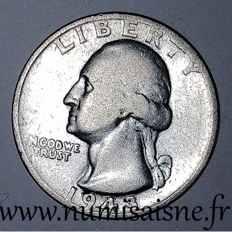 UNITED STATES - KM 164 - 1/4 DOLLAR 1943 S - San Francisco - GEORGE WASHINGTON