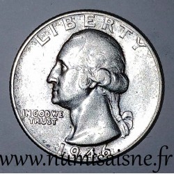 VEREINIGTE STAATEN - KM 164 - 1/4 DOLLAR 1946 - Philadelphie - GEORGE WASHINGTON