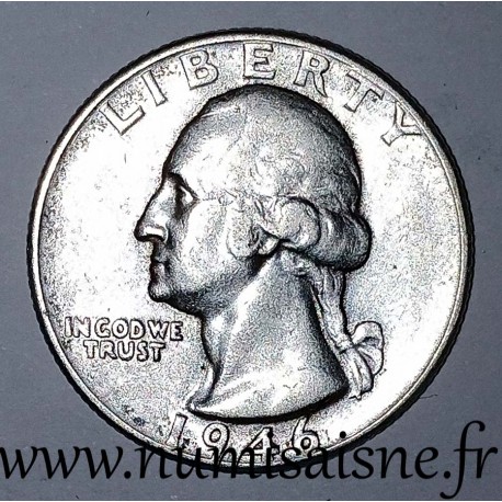 VEREINIGTE STAATEN - KM 164 - 1/4 DOLLAR 1946 - Philadelphie - GEORGE WASHINGTON