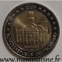 GERMANY - 2 EURO 2009 F - Stuttgart - SAARLAND - Ludwigskirche Church