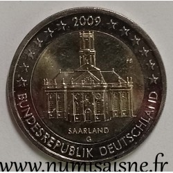 GERMANY - 2 EURO 2009 G - Karlsruhe - SAARLAND - Ludwigskirche Church