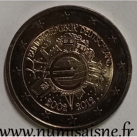 GERMANY - 2 EURO 2012 D - Munich - 10 YEARS OF THE EURO