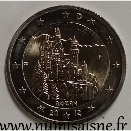 GERMANY - 2 EURO 2012 F - Stuttgart - BAYERN - Neuschwanstein Castle