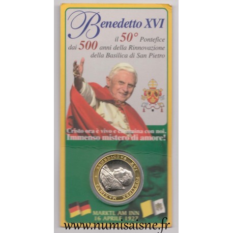 MEDAILLE - PAPST - BENEDIKT XVI - 500 JAHRE RENOVIERUNG DER BASILIKA VON SAINT PIERRE