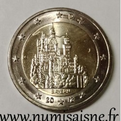 GERMANY - 2 EURO 2012 J - Hamburg - BAYERN - Neuschwanstein Castle