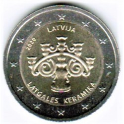 LETTONIE - 2 EURO 2020 - CERAMIQUE DE LATGALIAN