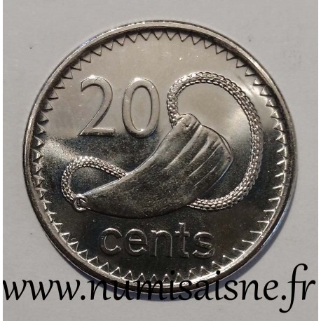 FIJI - KM 53 a - 20 CENTS 2009 - Tabua