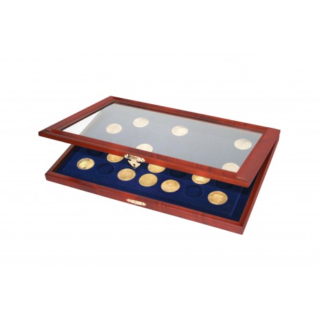 DESTOCKING - Wooden display case for pieces of 26mm, 29mm, 34mm or SLABS