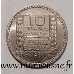 GADOURY 810a - 10 FRANCS 1947 - TYPE TURIN - RAMEAUX COURTS - KM 908