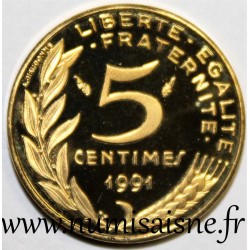 FRANCE - KM 933 - 5 CENTIMES 1991 TYPE MARIANNE