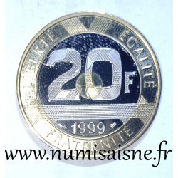 GADOURY 871a - 20 FRANCS 1999 - TYPE MONT SAINT MICHEL - TRANCHE LISSE - KM 1008