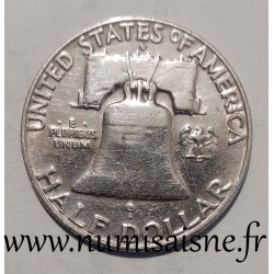 UNITED STATES - KM 199 - 1/2 DOLLAR 1958 D - Denver - BENJAMIN FRANKLIN - LIBERTY BELL