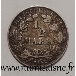 GERMANY - KM 17 - 1/2 MARK 1905 D - Munich