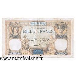 FAY 37/9 - 1000 FRANCS CERES ET MERCURE - 17/09/1936 - PICK 79