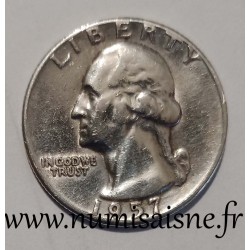 UNITED STATES - KM 164 - 1/4 DOLLAR 1957 - Philadelphie - GEORGE WASHINGTON