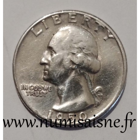 ETATS UNIS - KM 164 - 1/4 DOLLAR 1950 - Philadelphie - GEORGE WASHINGTON