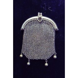 SILVER WALLET WITH 2 COMPARTMENTS