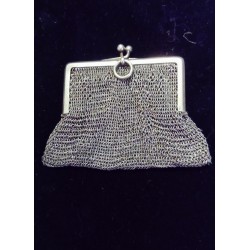 SILVER WALLET WITH 2 COMPARTMENTS