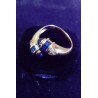 RING 'YOU AND ME' IN YELLOW GOLD - 18 CARATS - 12 SAPPHIRES AND 6 BRILLIANT - Size 59