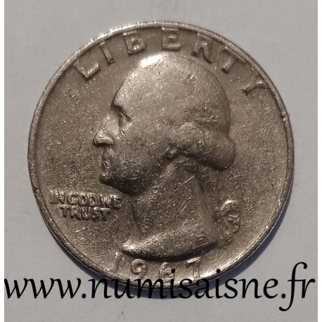 UNITED STATES - KM 164 a - 1/4 DOLLAR 1967 - Philadelphia - GEORGE WASHINGTON