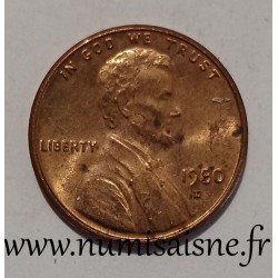 UNITED STATES - KM 201a - 1 CENT 1980 D - Denver - LINCOLN MEMORIAL PENNY