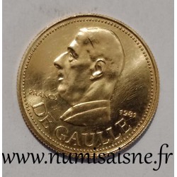 MEDAILLE - CHARLES DE GAULLE - 1981 - POLITISCHER FÜHRER DER WELT