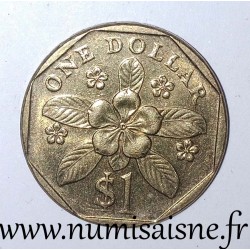 SINGAPORE - KM 103 - 1 DOLLAR 2011 - Madagascar periwinkle