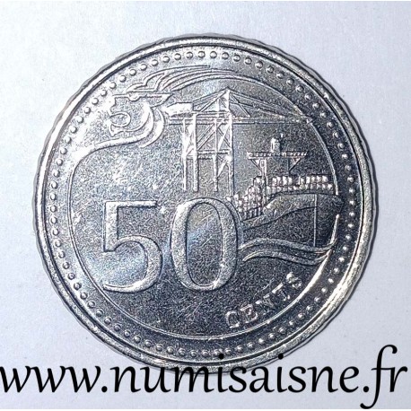 SINGAPUR - KM 348 - 50 CENTS 2015 - Der Hafen