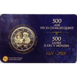BELGIUM - 2 EURO 2021 - CHARLES V - Coincard