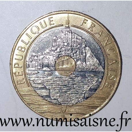 FRANKCE - KM 1008 - 20 FRANCS 1992 - TYPE MONT SAINT MICHEL - V Closed - 5 Reeded rows