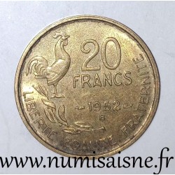FRANCE - KM 917 - 20 FRANCS 1952 B - Beaumont le Roger - TYPE G.GUIRAUD