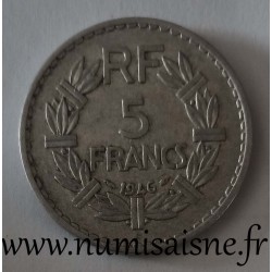 FRANCE - KM 888 - 5 FRANCS 1946 B - Beaumont le Roger - TYPE LAVRILLIER